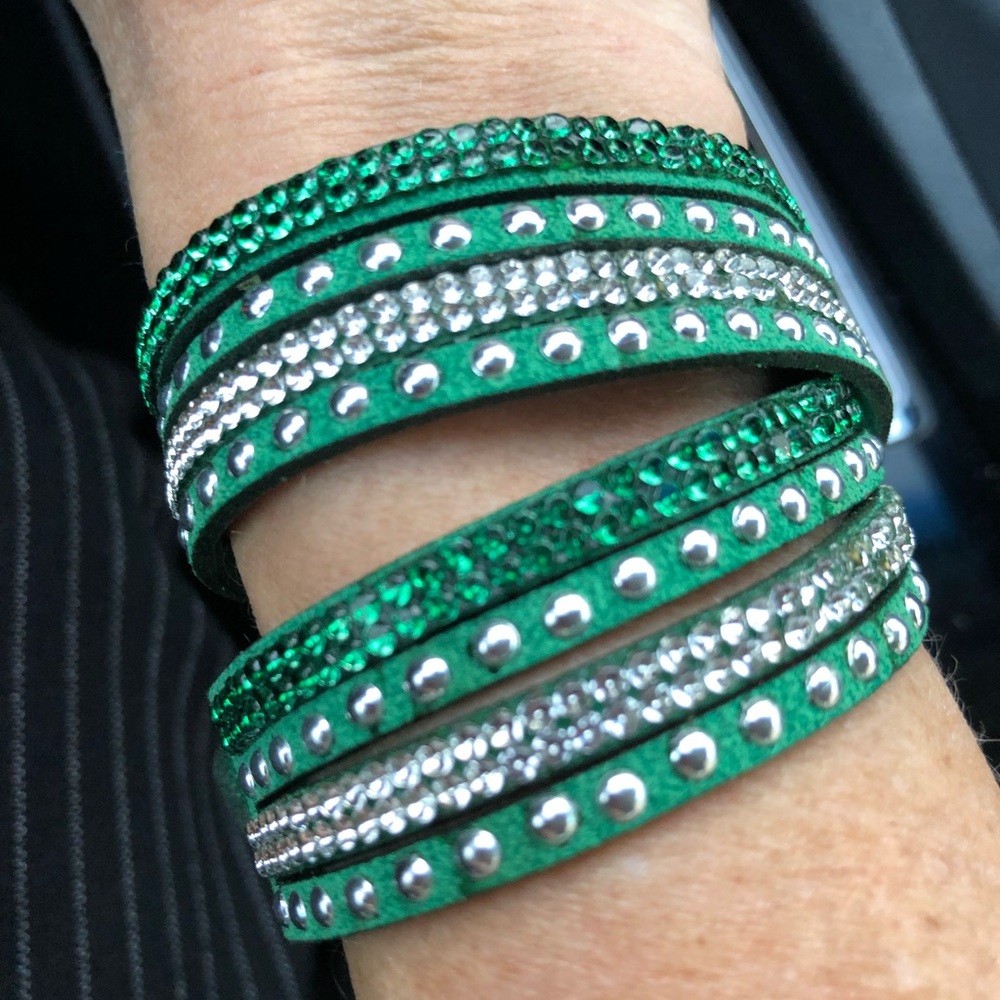COPY - 🌹4 strand wrap leather bracelet decorated 3 snaps
